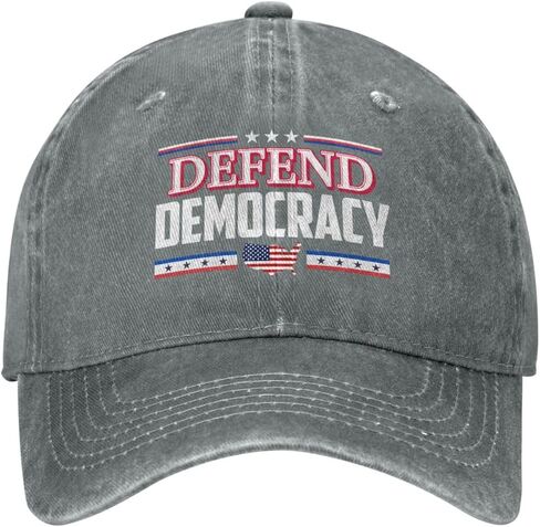Defend Democracy Hat Save Democracy Hat Trucker Cap for Men Women Black in Saudi Arabia