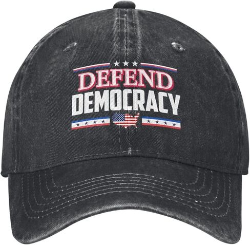 Defend Democracy Hat Save Democracy Hat Trucker Cap for Men Women Black in Saudi Arabia