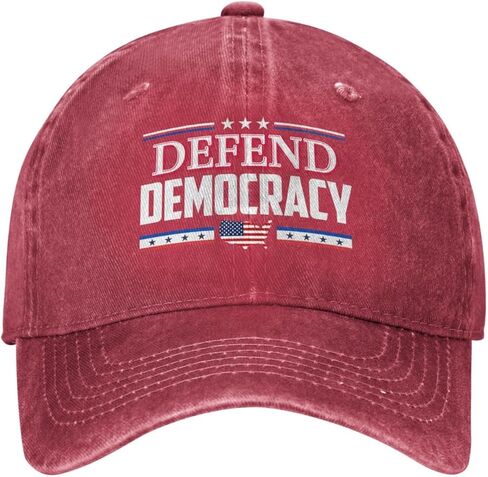 Defend Democracy Hat Save Democracy Hat Trucker Cap for Men Women Black in Saudi Arabia