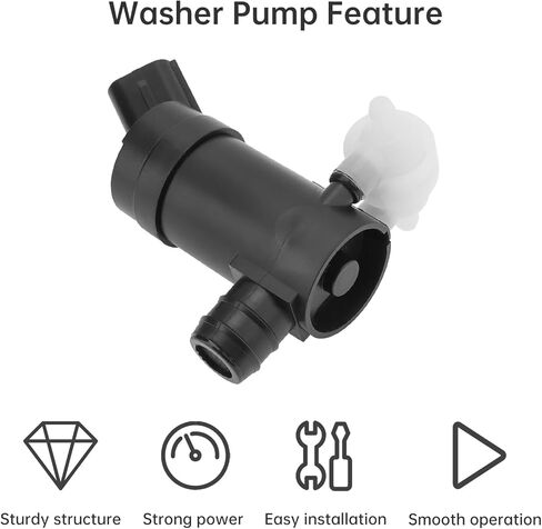 98510-A9000 Windshield Washer Pump Compatible with Kia Sedona 2015-2021 3.3L V6 & Kia Sorento 2016-2020 2.0L 2.4L - Direct Replacement OEM 78413-34000 with Rubber Grommet in Kuwait