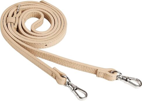 LUCKYCOIN محفظة جلدية أصلية بسلسلة / حزام محفظة بديل، حزام كتف قابل للتعديل 45 بوصة - 53 بوصة، إكسسوارات محفظة للنساء، حزام معصم للهاتف الخلوي، ملحقات حقيبة لحقائب اليد - بني in Kuwait