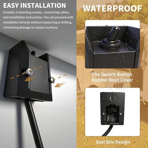 Wired Toggle Switch 12V 30A SPST 2 Pin Waterproof Marine Toggle Switch Panel with 2FT Pre-Wired Heavy Duty ON/Off Latching Rocker Switch for Marine, RV, Car,Boat Electrical Systems,Truck in Kuwait