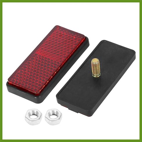 Pair M6x1.0 Red Rectangle Universal Screw Mount Reflective Warning Reflector for Motorcycle Bike 56mm Length Replace Parts Vehicle Components in Saudi Arabia