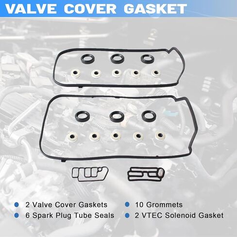 AUCERAMIC VS50773R لهوندا أكورا غطاء صمام المحرك طوقا مع VTEC صمام الملف اللولبي طوقا لهوندا أكورد الطيار أوديسي كروس تور أكورا RDX MDX RL TL TSX ZDX 2008-2016 3.5L 3.7L 15845-R70-A01 in Saudi Arabia