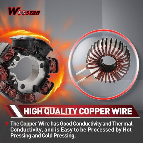 WOOSTAR 8 Coil 5 Wire Magneto Stator Replacement for TRX200 Fourtrax 200 1990-1991 TRX200D Fourtrax 200 1991-1997 TRX200A FourTrax 200 1990-1991 TRX200D FourTrax 200 Type || 1991-1997 in Saudi Arabia
