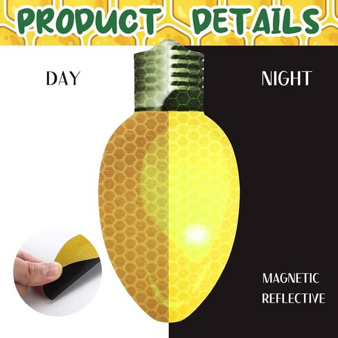 24 Pack VBS Reflective Light Bulb Magnets Sticker Decorations 4 x 2 Inches 2026 Light Themed VBS Cut-Outs Decoration for Stage Wall Door Bulletin Board Window and Night Displays in Kuwait