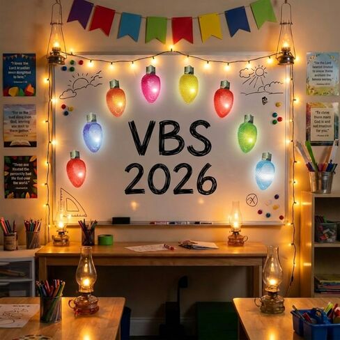 24 Pack VBS Reflective Light Bulb Magnets Sticker Decorations 4 x 2 Inches 2026 Light Themed VBS Cut-Outs Decoration for Stage Wall Door Bulletin Board Window and Night Displays in Kuwait