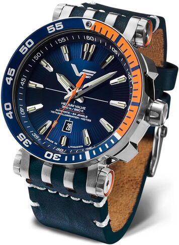 Vostok Europe NH35-575A715 with Leather Strap, (Blue) Silicone Strap, Screwdriver and XL DryBox in Saudi Arabia