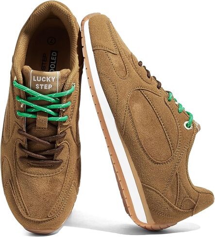 LUCKY STEP Women's Retro Fashion Sneakers - Non Slip Casual Athletic Shoes - Trendy Classic Comfortable Tennis Sneaker in Saudi Arabia