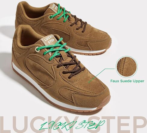 LUCKY STEP Women's Retro Fashion Sneakers - Non Slip Casual Athletic Shoes - Trendy Classic Comfortable Tennis Sneaker in Saudi Arabia