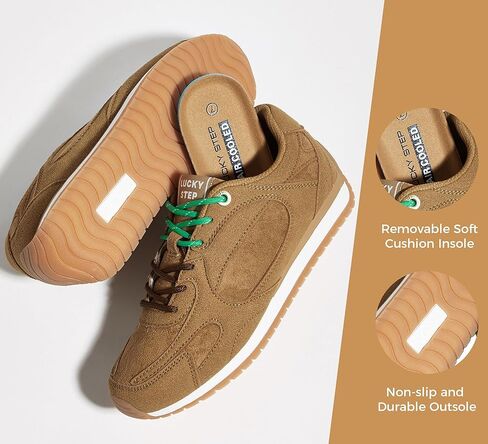 LUCKY STEP Women's Retro Fashion Sneakers - Non Slip Casual Athletic Shoes - Trendy Classic Comfortable Tennis Sneaker in Saudi Arabia