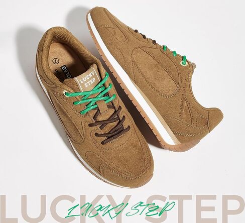 LUCKY STEP Women's Retro Fashion Sneakers - Non Slip Casual Athletic Shoes - Trendy Classic Comfortable Tennis Sneaker in Saudi Arabia