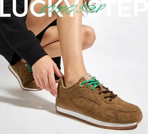 LUCKY STEP Women's Retro Fashion Sneakers - Non Slip Casual Athletic Shoes - Trendy Classic Comfortable Tennis Sneaker in Saudi Arabia