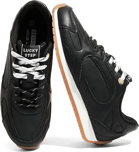 LUCKY STEP Women's Retro Fashion Sneakers - Non Slip Casual Athletic Shoes - Trendy Classic Comfortable Tennis Sneaker in Saudi Arabia