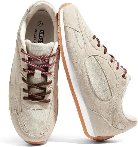 LUCKY STEP Women's Retro Fashion Sneakers - Non Slip Casual Athletic Shoes - Trendy Classic Comfortable Tennis Sneaker in Saudi Arabia
