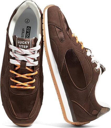 LUCKY STEP Women's Retro Fashion Sneakers - Non Slip Casual Athletic Shoes - Trendy Classic Comfortable Tennis Sneaker in Saudi Arabia