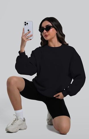 kims cosiart Womens Oversized Sweatshirts Hoodies Long Sleeve Tops Fall Winter Clothes Crewneck Cozy Outfits Pullover in Saudi Arabia
