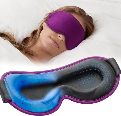 قناع نوم ثلاثي الأبعاد للنساء والرجال - أفضل إسفنج ميموري قطني، قابل للتعديل، معتم معتم من FACEMOON، مناسب للسفر والطائرة، مريح ليلاً، حجب الضوء (أسود) in Kuwait