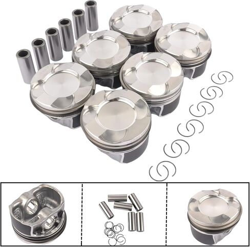 6x Pistons Rings STD 84mm Compatible with B-M-W 335i E90 E91 E92 E93 M135i M235i X3 X4 X5 N55B30#11257610297 11257584125 11257610297 in Saudi Arabia