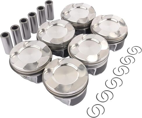 6x Pistons Rings STD 84mm Compatible with B-M-W 335i E90 E91 E92 E93 M135i M235i X3 X4 X5 N55B30#11257610297 11257584125 11257610297 in Saudi Arabia