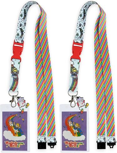 Rainbow Brite Breakaway Lanyard Twink Badge ID Holder with 2" Rubber Charm in Saudi Arabia