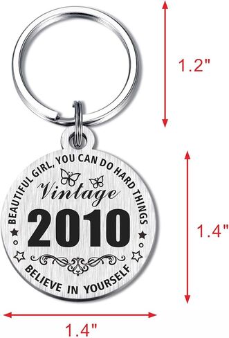 Resdink Sweet 16th Birthday Gifts for Girls - 2010 Keychain for 16 Years Old Women Birthday Present for Daughter Granddaughter, Happy 16th Bady Key Chain Decorations in Saudi Arabia