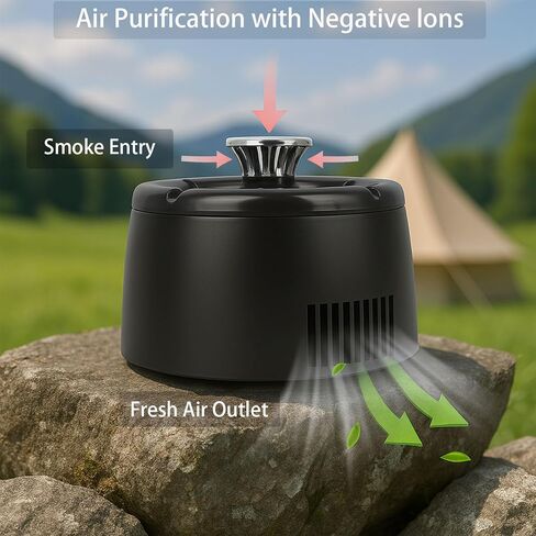 Smokeless Ashtray Indoor,Smoke Removing Ashtray for Home, Office, Car, Indoor and Outdoor Use Clean Air in Saudi Arabia