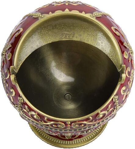 Vintage Globe Ashtray, Zinc Alloy Retro Smoking Accessories with Lid and Cigarette Holder, Decorative Ornament for Home Hotel Club Gift in Saudi Arabia