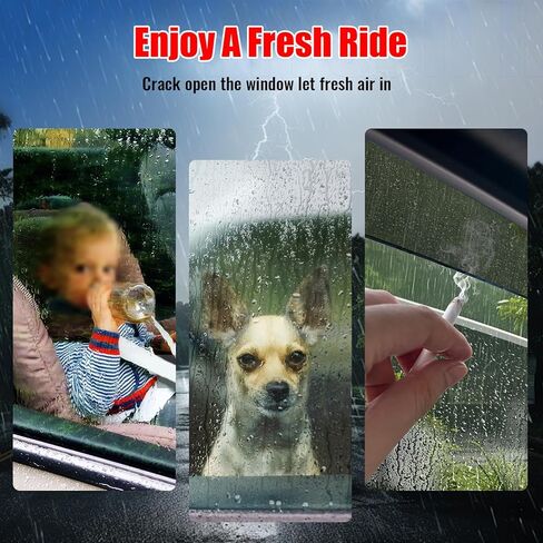 IKON MOTORSPORTS Tape on Low Profile Window Visors, Compatible with 2017-2025 Cadillac XT5, Acrylic Smoke/Tinted Rain Guards, Side Window Wind Deflectors 4PCS in Kuwait