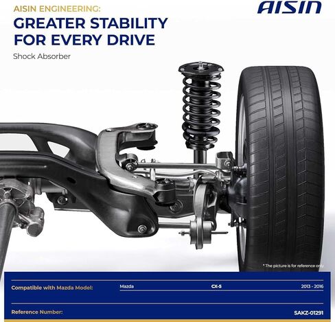 AISIN SAKZ-01291 ممتص الصدمات بدعامات أمامية مع مجموعة زنبركية ملفوفة - متوافق مع Mazda CX-5 2013-2016 - مجموعة من 2 in Kuwait