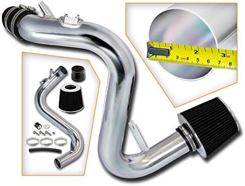 Rtunes Racing Cold Air Intake Kit + Filter Combo BLACK Compatible For 07-13 Mazda Mazdaspeed 3 2.3L L4 Turbo in Saudi Arabia