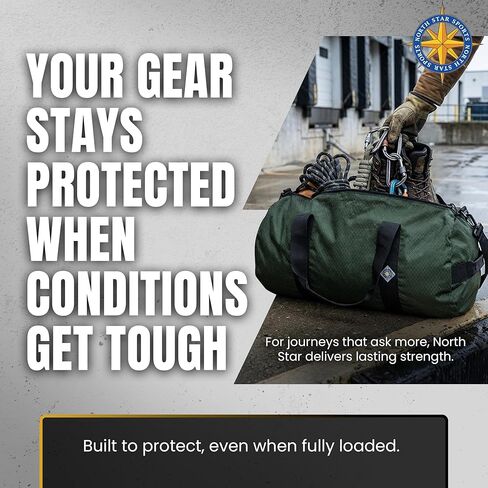 حقائب دفل كبيرة من Diamond Ripstop، متينة للغاية ومقاومة للتمزق، خياطة معززة، مقاومة للطقس، حقيبة دفل قابلة للطي للسفر (12 بوصة × 24 بوصة، 44 لتر) in Kuwait