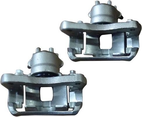 MAYASAF 19B2680 19B2681 Front Brake Caliper Driver & Passenger Side Caliper Assembly for Mitsubishi Lancer 2002-2007, w/Mounting Bracket & Metal Piston in Saudi Arabia