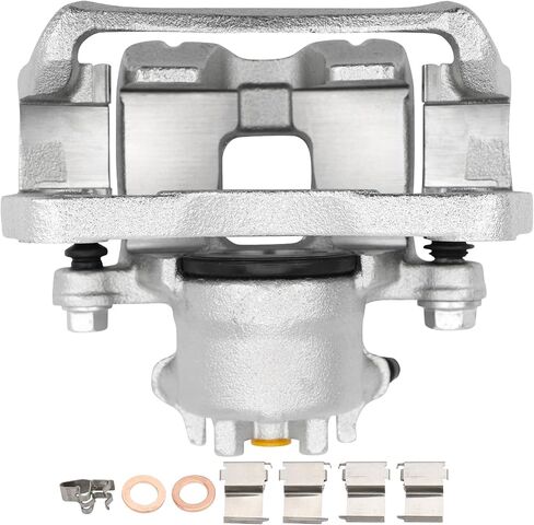 MAYASAF 19B2680 19B2681 Front Brake Caliper Driver & Passenger Side Caliper Assembly for Mitsubishi Lancer 2002-2007, w/Mounting Bracket & Metal Piston in Saudi Arabia