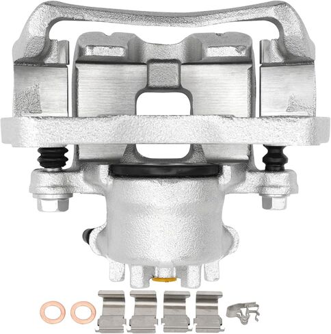 MAYASAF 19B2680 19B2681 Front Brake Caliper Driver & Passenger Side Caliper Assembly for Mitsubishi Lancer 2002-2007, w/Mounting Bracket & Metal Piston in Saudi Arabia