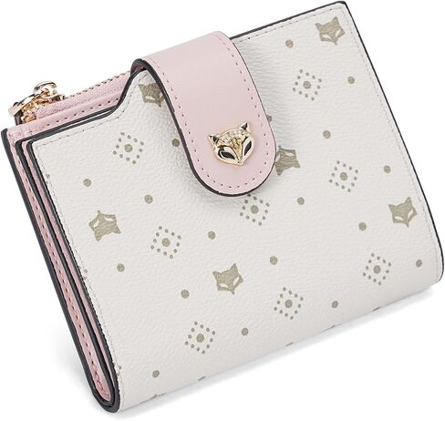 FOXLOVER Small Wallet for Women RFID Blocking Leather Bifold Zipper Pocket Wallet Credit Card Holder with ID Window & Gift Box in Saudi Arabia