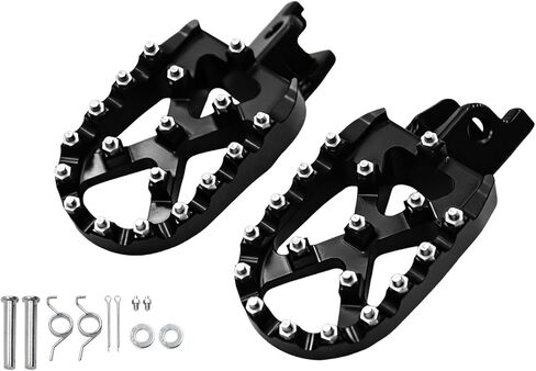 أوتاد قدم لـ 72 فولت Rawrr Mantis X Mini R/R17 48V Mantis Mini Pup الكهربائية الترابية دراجة نارية Footpegs دواسة راحة أوسع (أسود) in Saudi Arabia