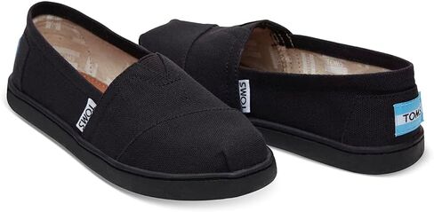 حذاء رياضي TOMS للجنسين كلاسيكي Alpargata، قماش أسود، 5 طفل كبير في الولايات المتحدة in Saudi Arabia