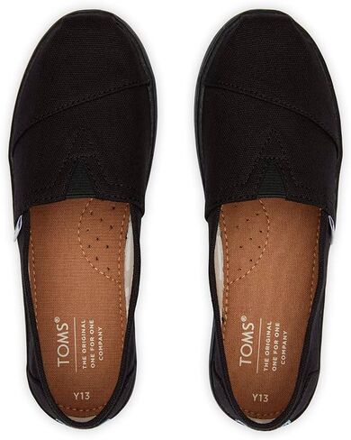 حذاء رياضي TOMS للجنسين كلاسيكي Alpargata، قماش أسود، 5 طفل كبير في الولايات المتحدة in Saudi Arabia