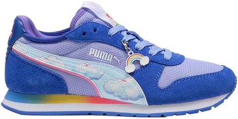 حذاء رياضي كاجوال برباط من PUMA للأطفال البنات St Miler Care Bear X Sesame Street - أرجواني in Saudi Arabia