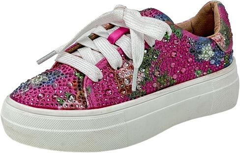 Girl's Rhinestone Flat Bling Fashion Tennis Sneakers Sidny Sneaker in Saudi Arabia