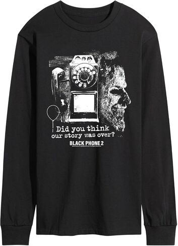 HYBRID APPAREL Black Phone 2 - Collage - Men's Long Sleeve Graphic T-Shirt in Saudi Arabia
