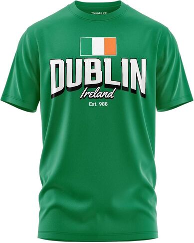 Dublin Ireland Est 988 Mens T-Shirt, Dublin Ireland Short Sleeve Cotton Unisex Top Tee in Saudi Arabia
