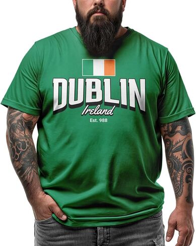 Dublin Ireland Est 988 Mens T-Shirt, Dublin Ireland Short Sleeve Cotton Unisex Top Tee in Saudi Arabia