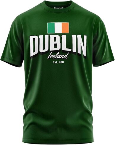 Dublin Ireland Est 988 Mens T-Shirt, Dublin Ireland Short Sleeve Cotton Unisex Top Tee in Saudi Arabia