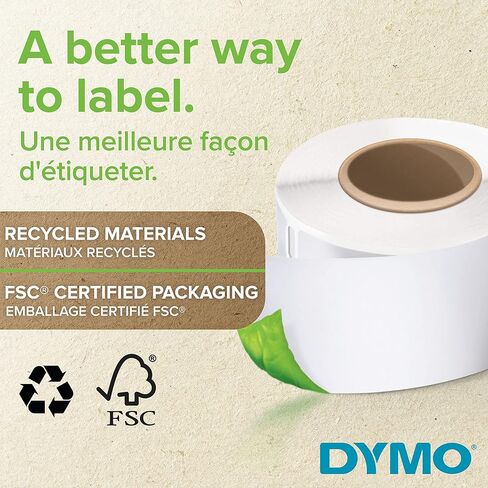 DYMO LW Durable Industrial Labels for LabelWriter Label Printers, White Poly, 25 x 89 mm, 2 Rolls of 350 in Saudi Arabia
