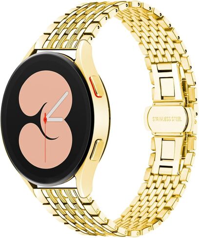 Juntan Stainless Steel Bands Compatible for Samsung Galaxy Watch 7/6/5/4 Band 40mm 44mm, Watch 5 Pro 45mm, Galaxy Watch 6/4 Classic 43mm 47mm 42mm 46mm, Quick Release 20mm Metal Straps for Women Men in Saudi Arabia