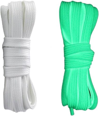 Flat Luminous Sneaker Shoe Laces: 1 Pair Glow in the Dark Shoelaces for Adults in Saudi Arabia
