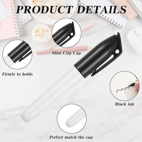 100 Pcs Mini Dry Erase Markers for Nurses Badge Erasable Whiteboard Markers with Cap Back to School Low Odor Dry Erase Pens for Office Classroom Supplies (Black Ink) in Saudi Arabia