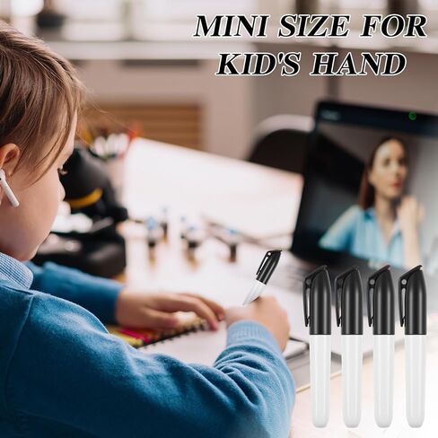 100 Pcs Mini Dry Erase Markers for Nurses Badge Erasable Whiteboard Markers with Cap Back to School Low Odor Dry Erase Pens for Office Classroom Supplies (Black Ink) in Saudi Arabia